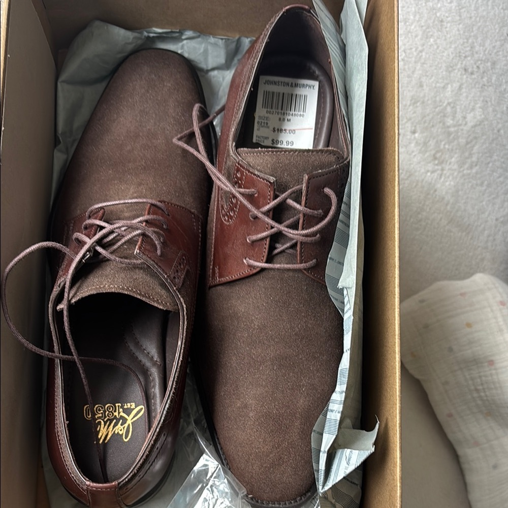 Johnston & Murphy Men's Brown Leather Shoes